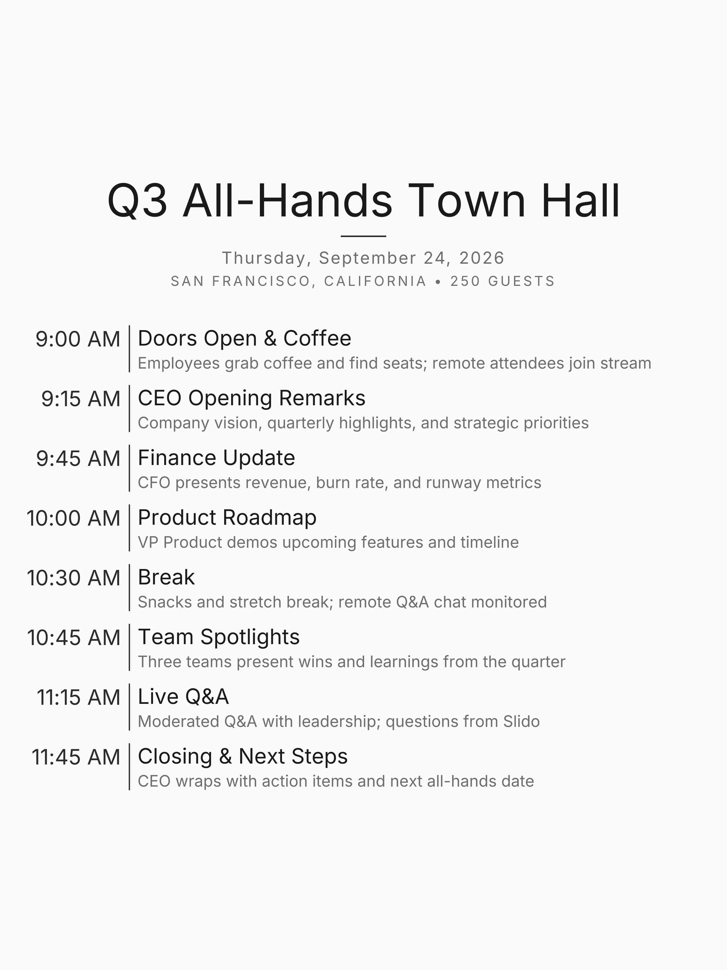 All-Hands Town Hall