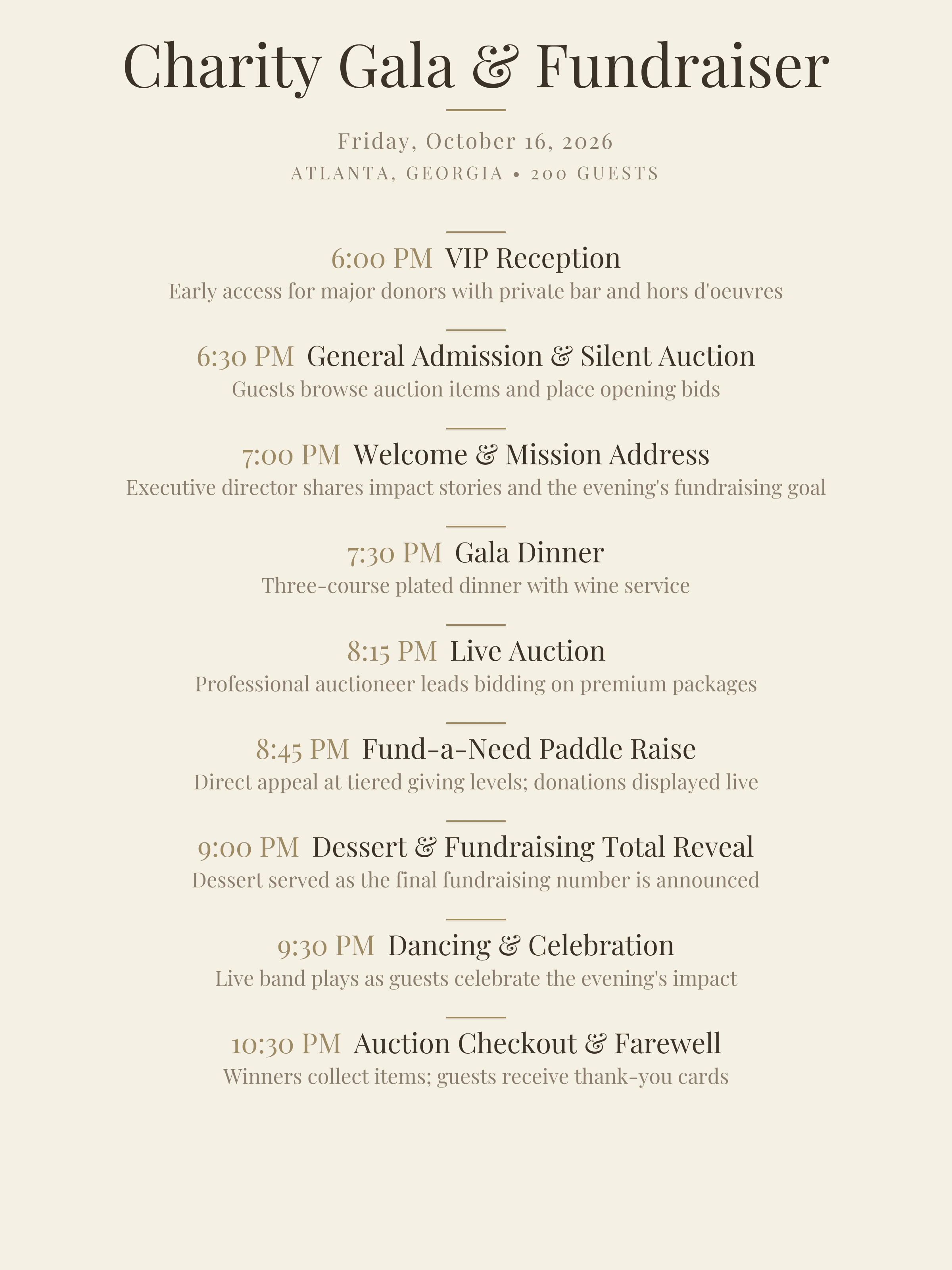 Charity Gala & Fundraiser