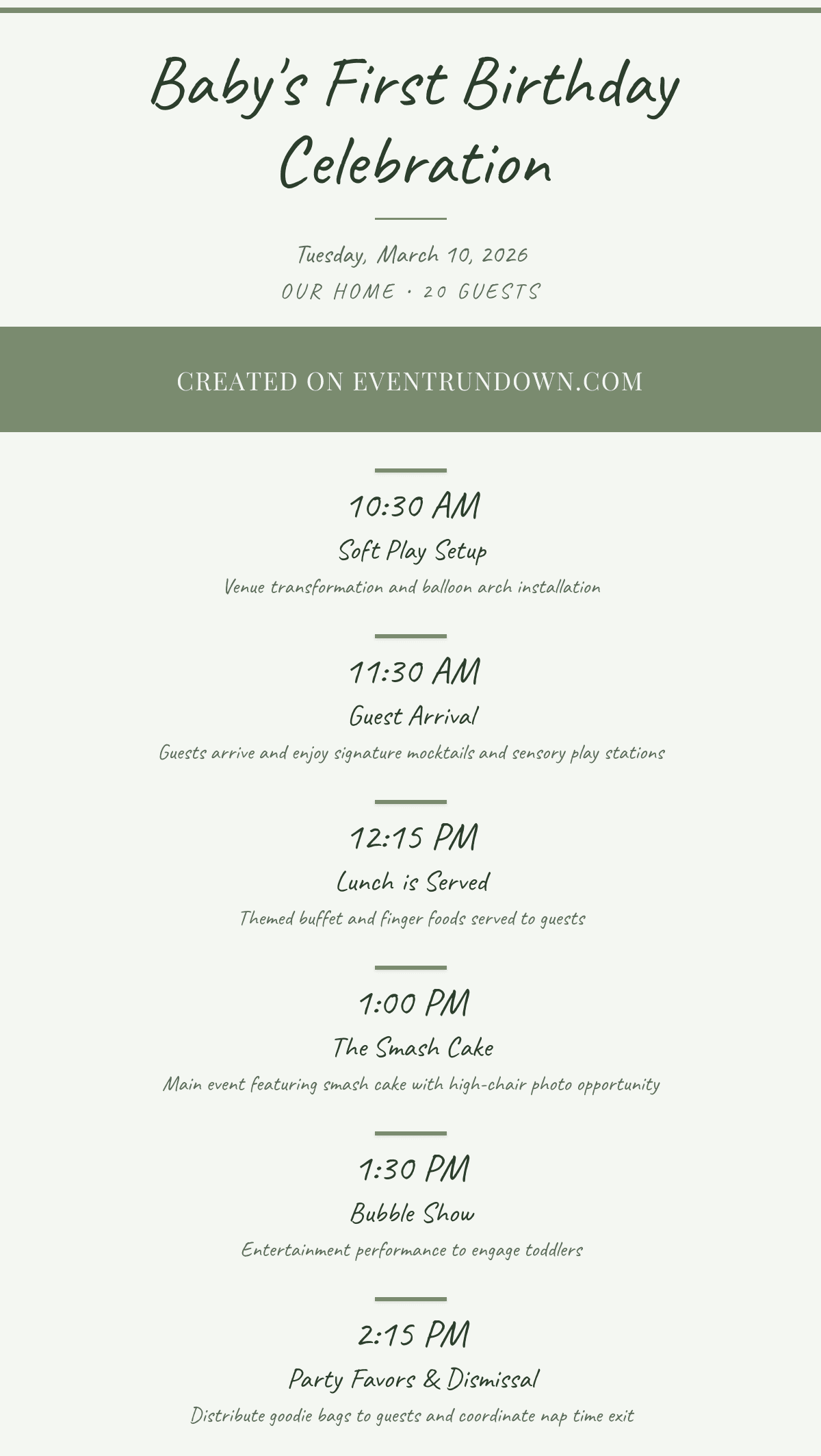 First Birthday Party