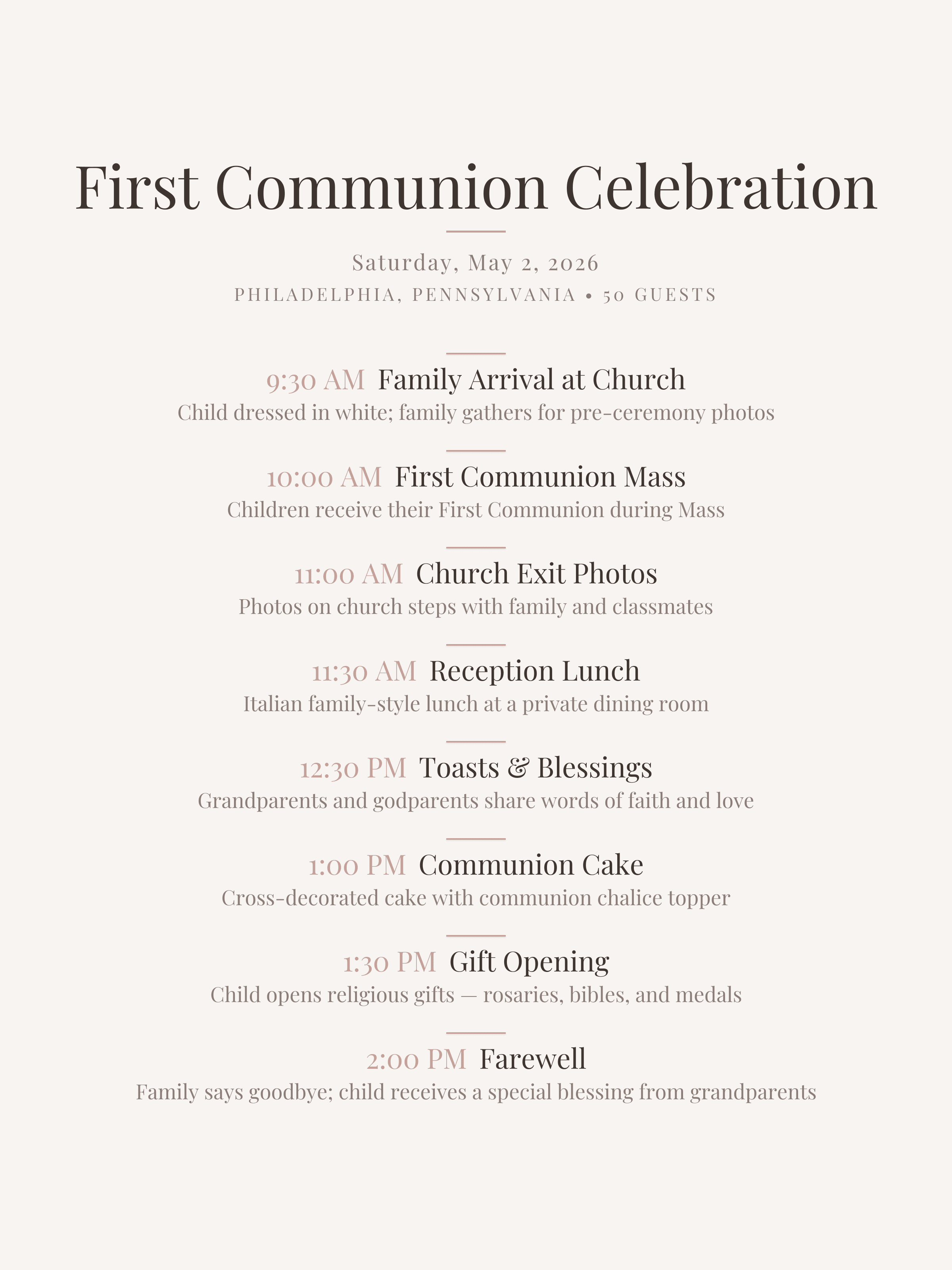 First Communion