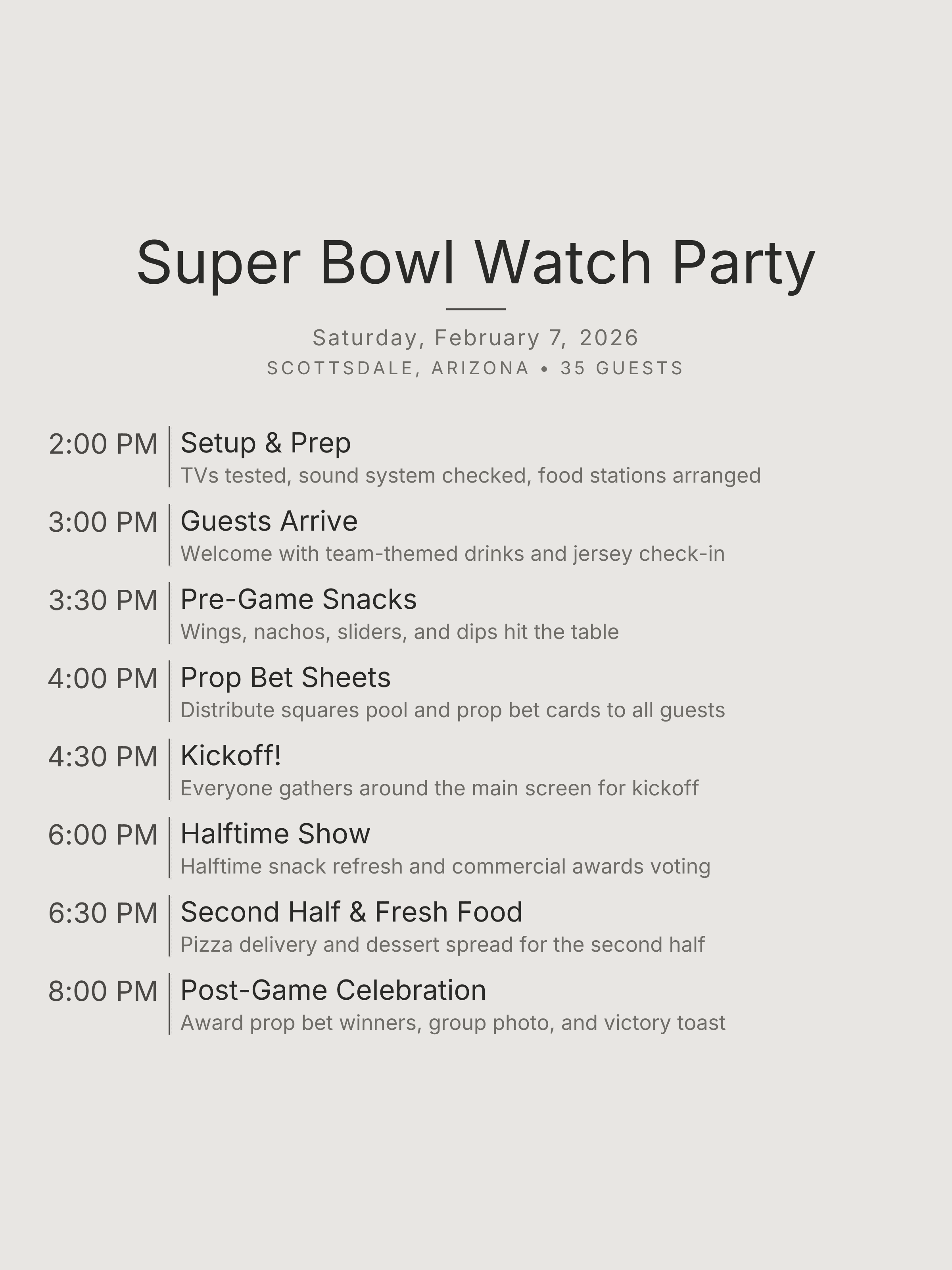 Super Bowl Party