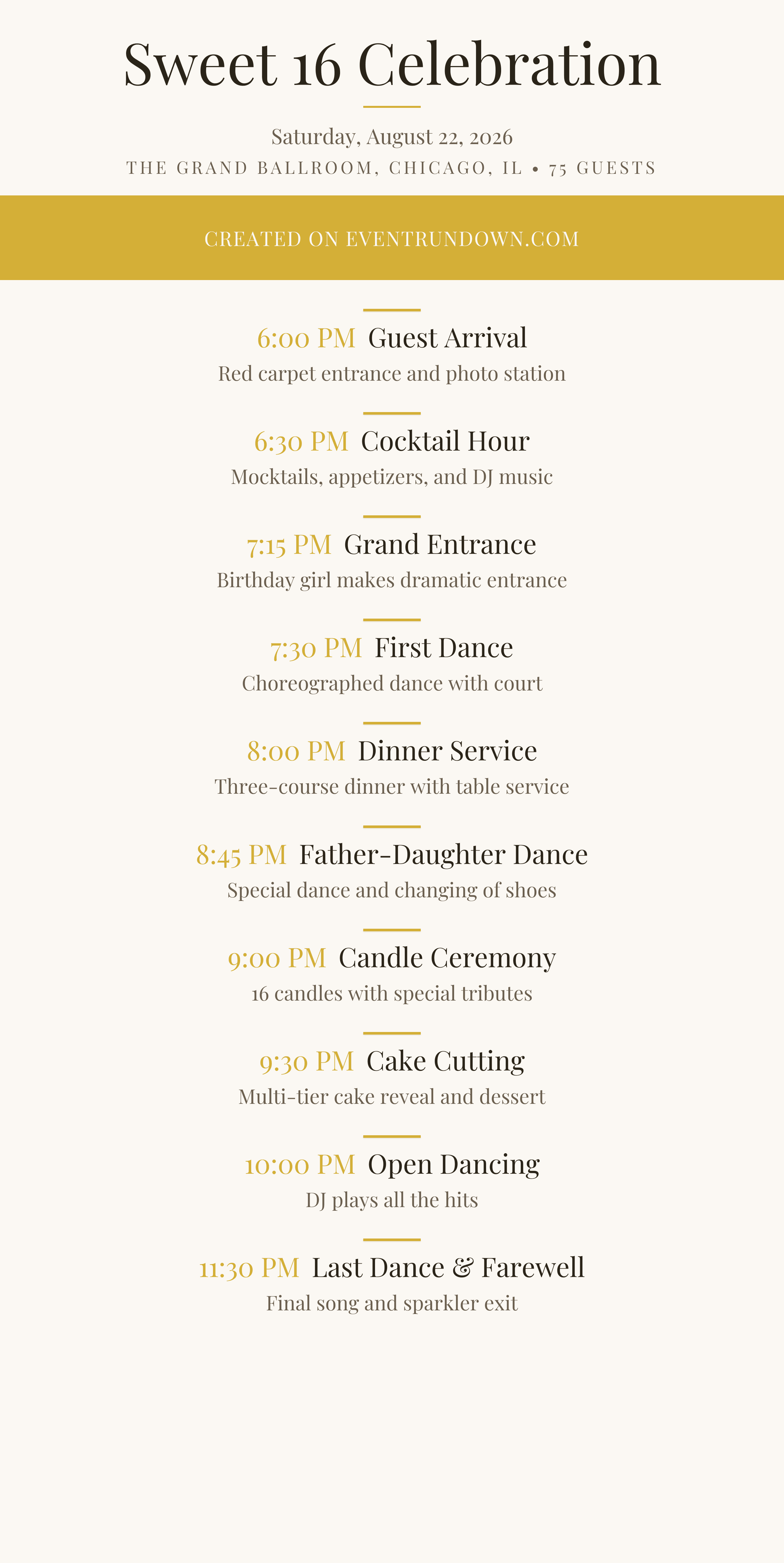 Sweet 16 / Quinceañera