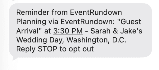 Day-of text reminders
