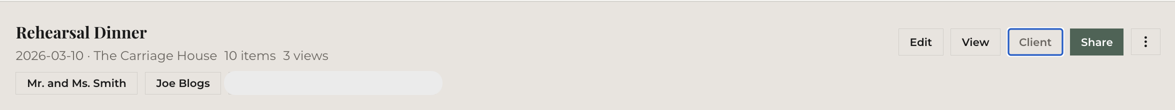 Assigning a timeline to a client