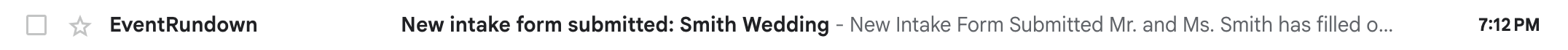 Email notification when client submits questionnaire