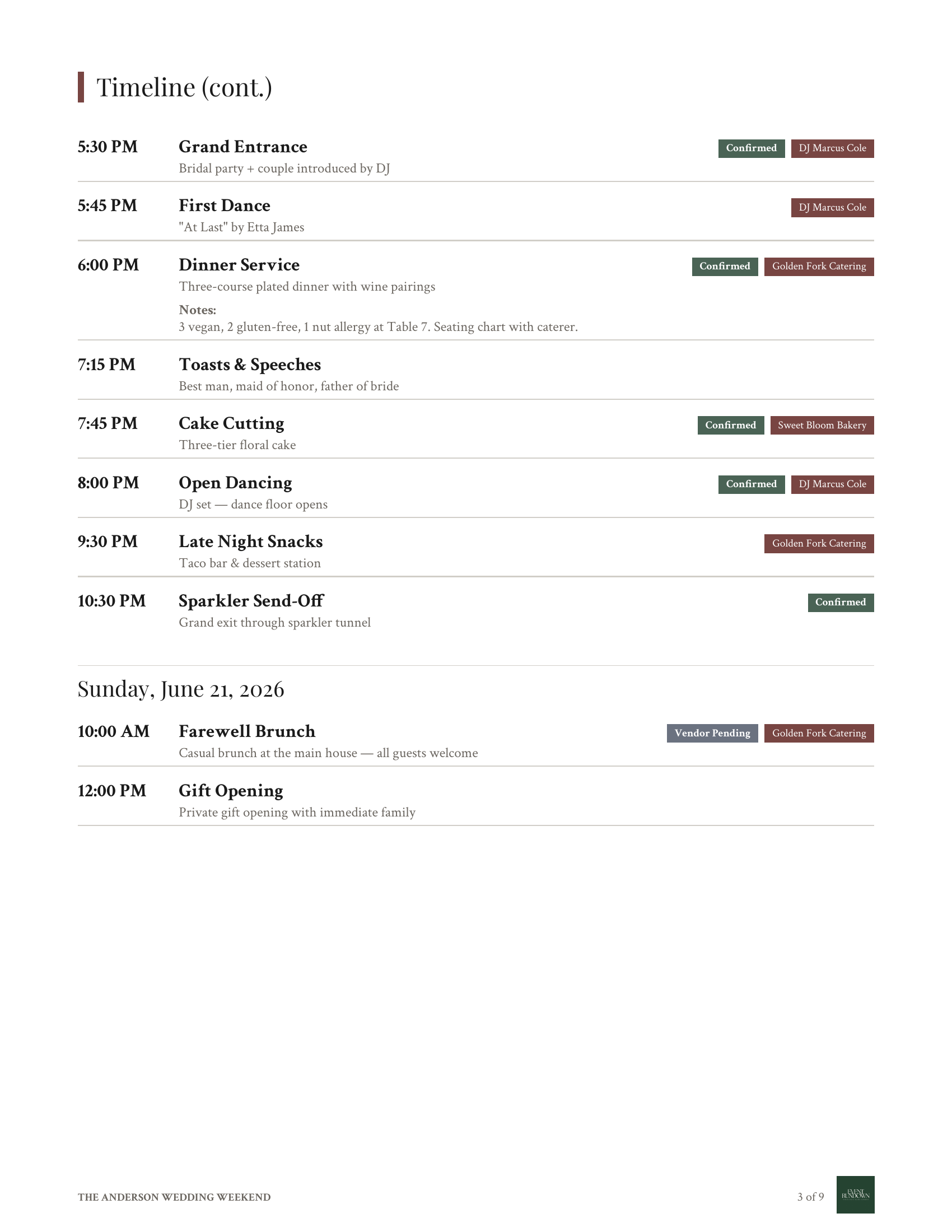 Anderson Wedding branded PDF — page 3 of 9