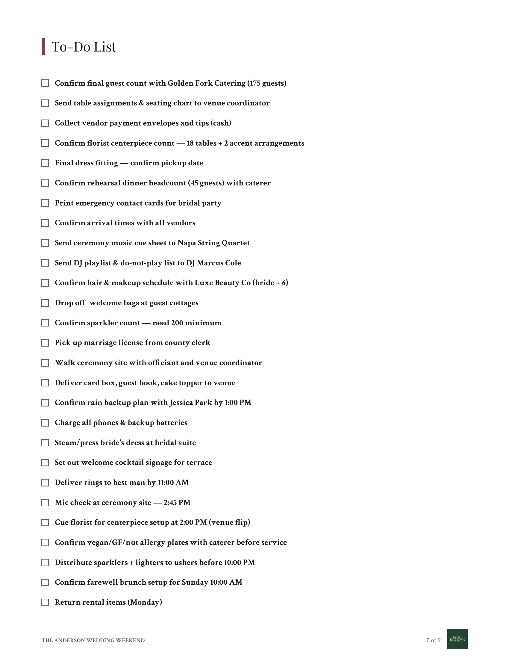 Anderson Wedding branded PDF — page 7 of 9